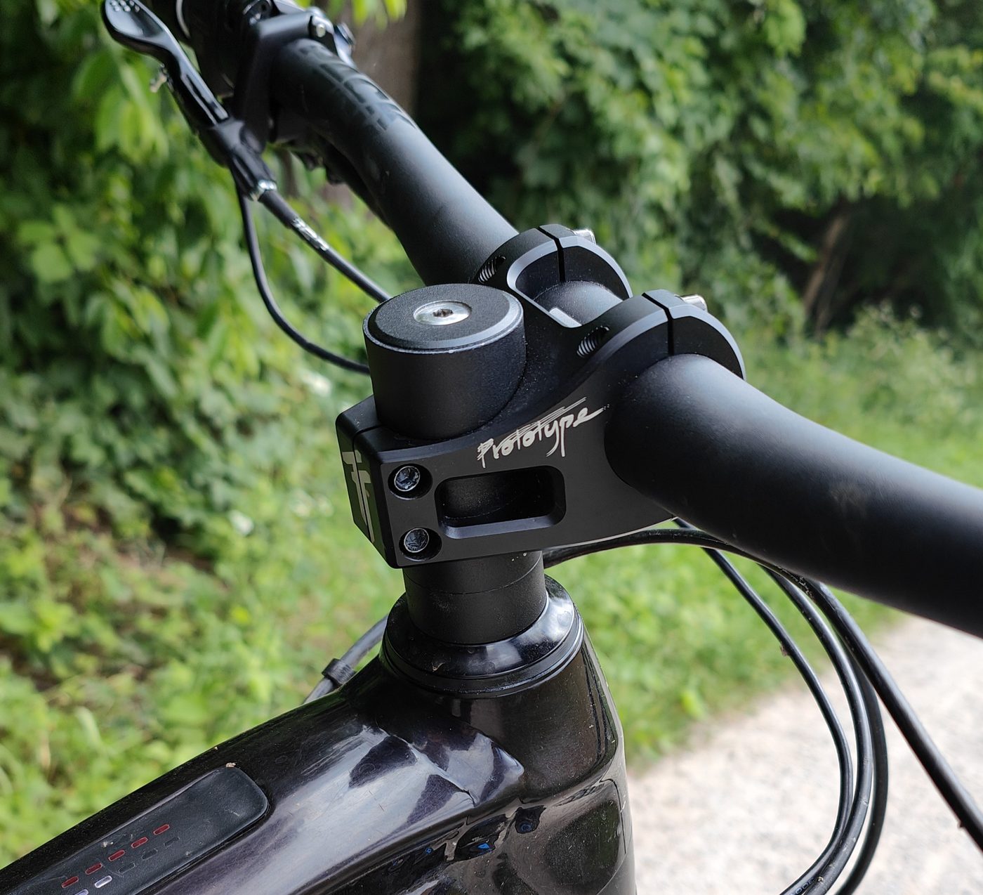 MTB Vorbau Prototyp am Rad